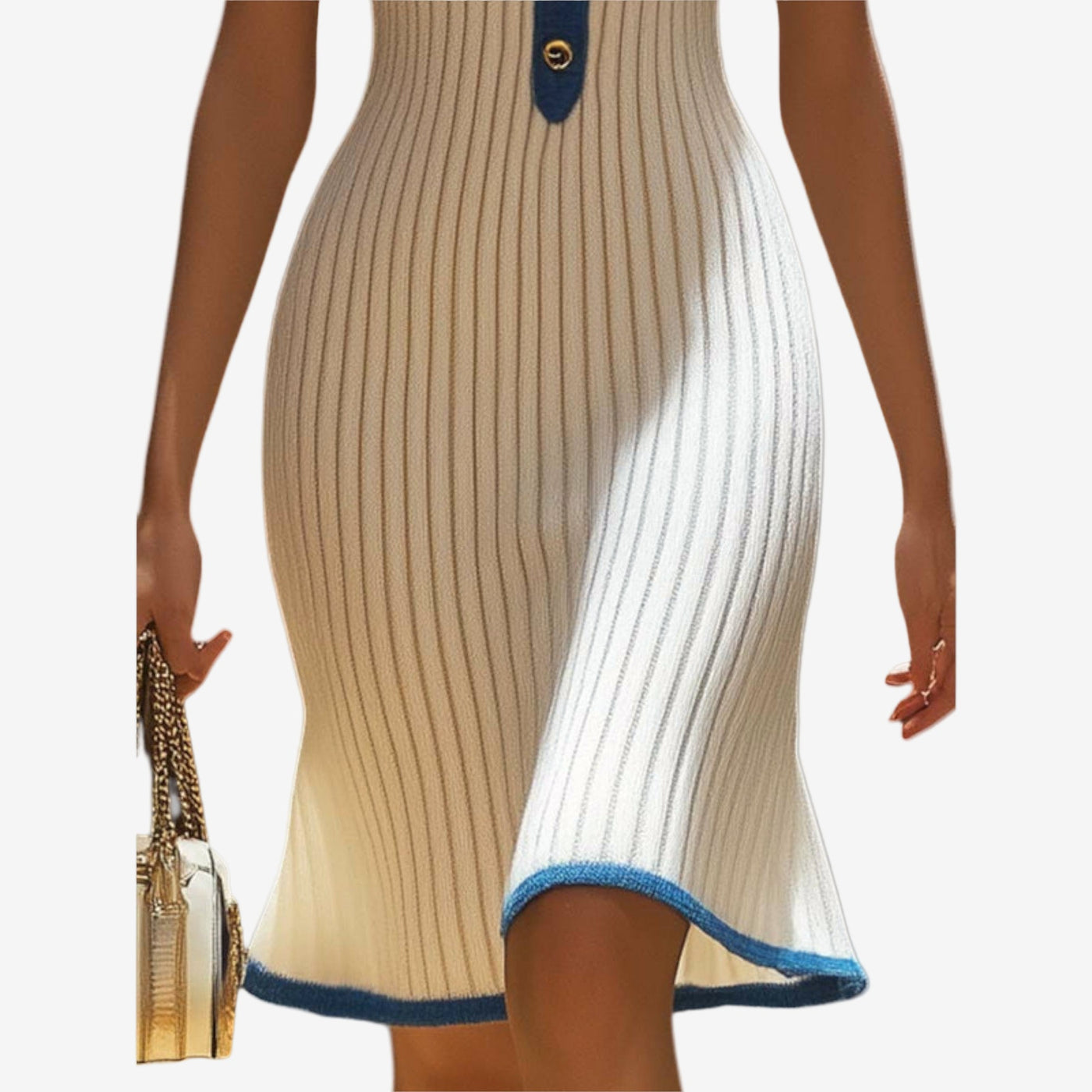Elisabeth™ | Elegante Jurk met Contrasterende Details